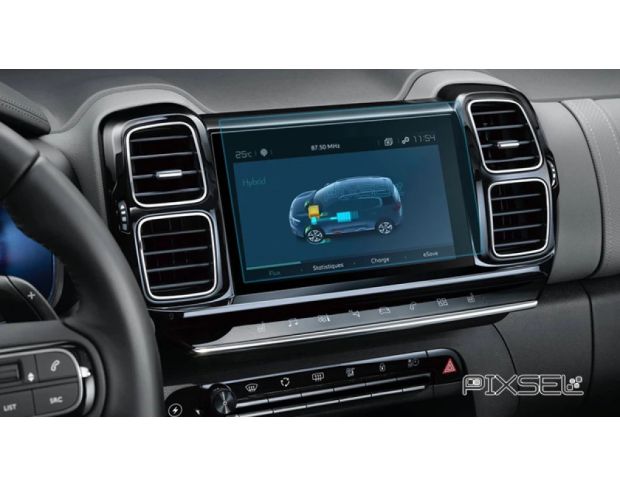 Защитное стекло Pixsel на монитор CITROEN C5 Aircross 9.2“ 2022 - (гибридное глянец)