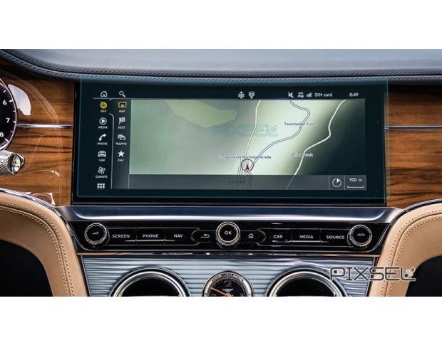 Защитное стекло Pixsel на монитор BENTLEY CONTINENTAL GT 13.8“ 2024 - (гибридное мат)