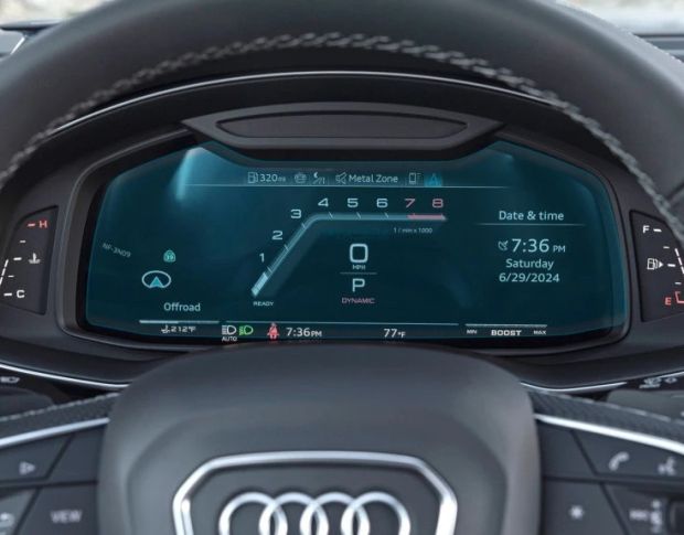 Защитное стекло Pixsel на приборную панель AUDI Q7/SQ7/RSQ7 12“ 2024 - (гибридное глянец)