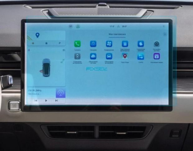 Защитное стекло Pixsel на монитор JETOUR DASHING 16.5“ 2022 - (гибридное мат)
