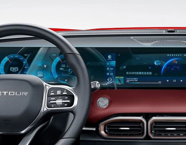 Защитное стекло Pixsel на приборную панель JETOUR X70 PLUS 24.7“ 2024 - (гибридное глянец)