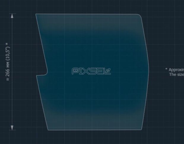 Захисне скло Pixsel на монітор RENAULT ESPACE 12.6“ 2023 - (гібридне мат)