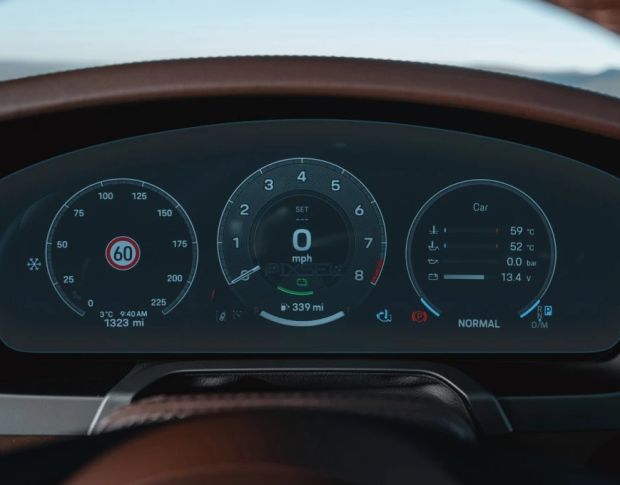 Защитное стекло Pixsel на приборную панель PORSCHE 911 15.2“ 2024 - (гибридное глянец)