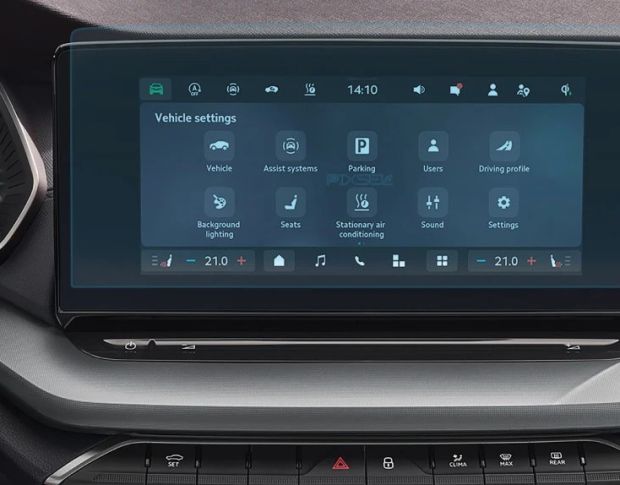 Захисне скло Pixsel на монітор SKODA OCTAVIA 13.4“ 2024 - (гібридне глянець)