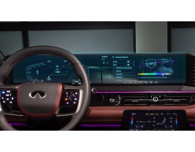 Захисне скло Pixsel на панель приладів INFINITI QX80 30.5“ 2024 - (гібридне мат)