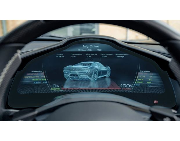 Захисне скло Pixsel на панель приладів FERRARI 296 17.9“ 2022 - (гібридне мат)