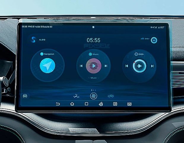 Защитное стекло Pixsel на монитор BYD SEAL U 16.3“ 2024 - (гибридное мат)