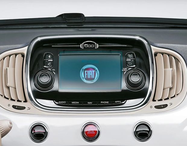 Защитное стекло Pixsel на монитор FIAT 500 5“ 2015 - 2017 (гибридное глянец)