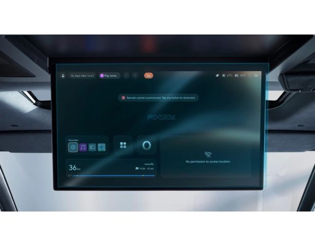 Защитное стекло Pixsel на задний монитор ZEEKR 009 17.7“ 2024 - (гибридное глянец)