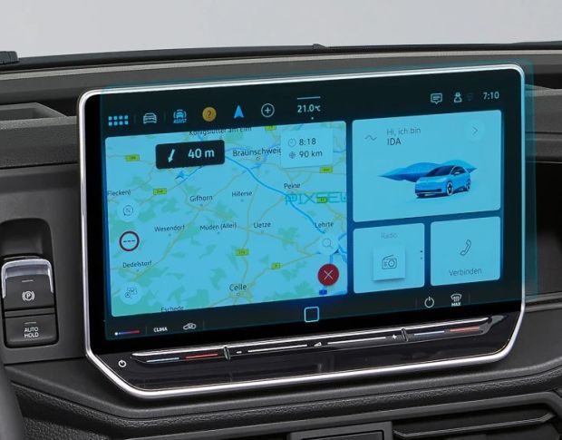 Захисне скло Pixsel на монітор VOLKSWAGEN CRAFTER 12“ 2024 - (гібридне глянець)