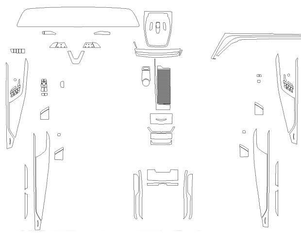 Комплект викрійок для салону CADILLAC CT6 2024 -