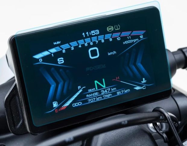 Захисне скло Pixsel на спідометр мотоцикла ZONTES ZT 350 GK 6.2“ (гібридне глянець)