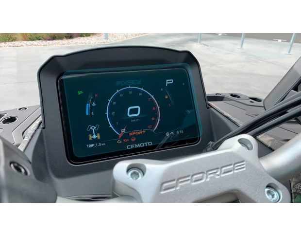 Защитное стекло Pixsel на спидометр мотоцикла CFMOTO CFORCE 1000 OVERLAND 9.9“ (гибридное глянец)