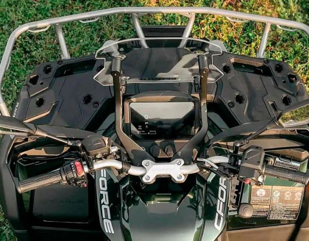 Защитное стекло Pixsel на спидометр мотоцикла CFMOTO CFORCE 1000 OVERLAND 9.9“ (гибридное глянец)