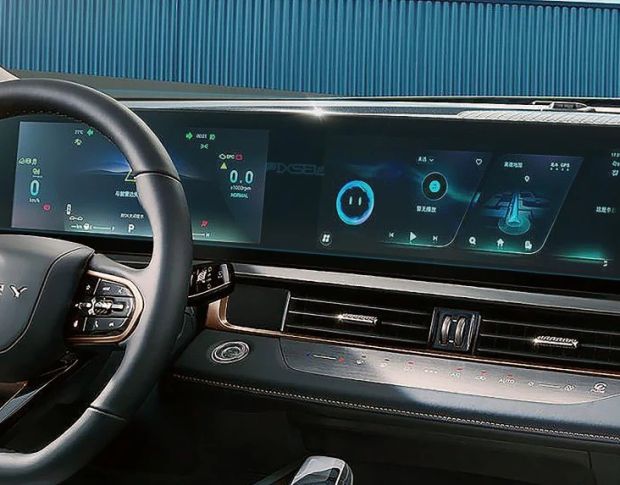 Защитное стекло Pixsel на приборную панель CHERY OMODA 5 33.2“ 2022 - (гибридное глянец)