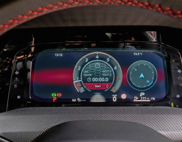 Защитное стекло Pixsel на приборную панель VOLKSWAGEN GOLF 10“ 2022 - (гибридное глянец)