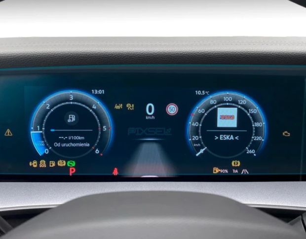 Захисне скло Pixsel на панель приладів VOLKSWAGEN TAYRON 12.8“ 2025 - (гібридне мат)