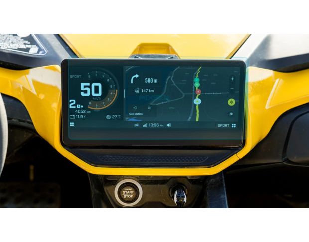 Защитное стекло Pixsel на монитор BRP CAN-AM MAVERICK R 11.6“ 2024 - (гибридное глянец)