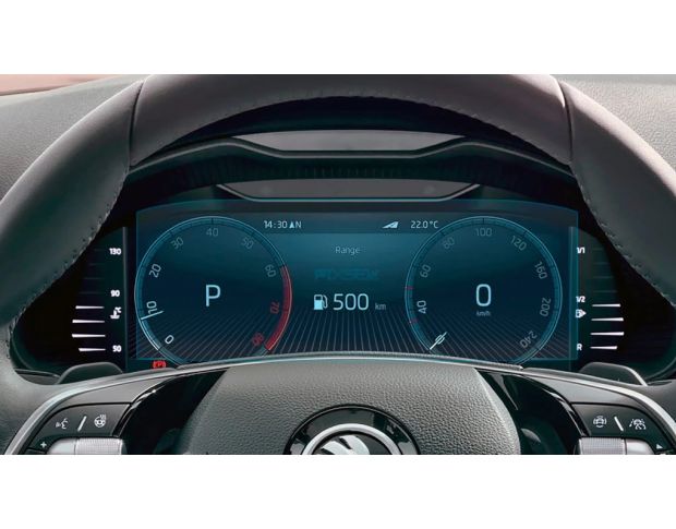 Захисне скло Pixsel на панель приладів SKODA SCALA 9.9“ 2024 - (гібридне мат)