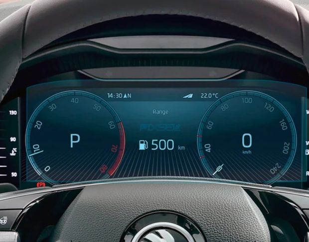 Захисне скло Pixsel на панель приладів SKODA SCALA 9.9“ 2024 - (гібридне мат)