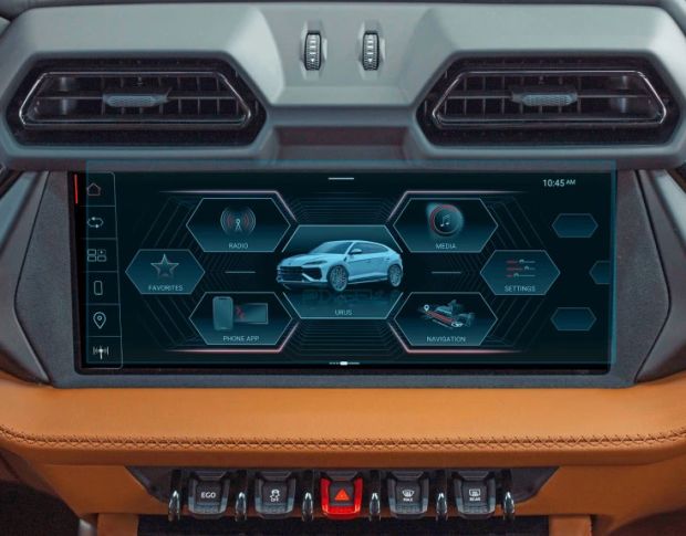 Защитное стекло Pixsel на монитор LAMBORGHINI URUS 12.5“ 2024 - (гибридное глянец)
