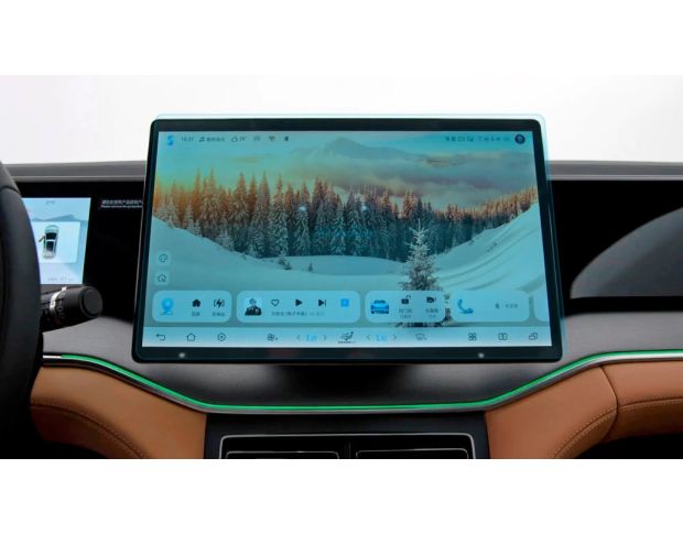 Защитное стекло Pixsel на монитор BYD SONG L DM-I 13.7“ 2024 - (гибридное мат)
