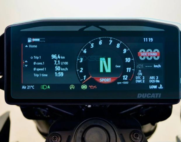 Защитное стекло Pixsel на спидометр мотоцикла DUCATI XDIAVEL 8.2“ 2025 - (гибридное глянец)