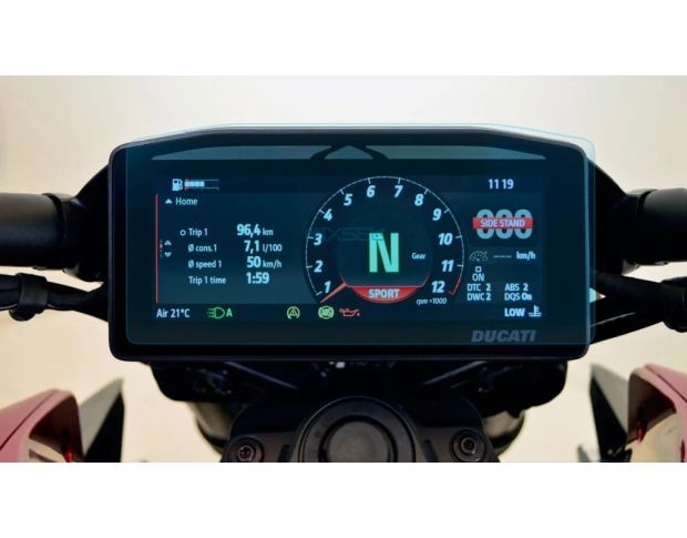 Защитное стекло Pixsel на спидометр мотоцикла DUCATI XDIAVEL 8.2“ 2025 - (гибридное глянец)