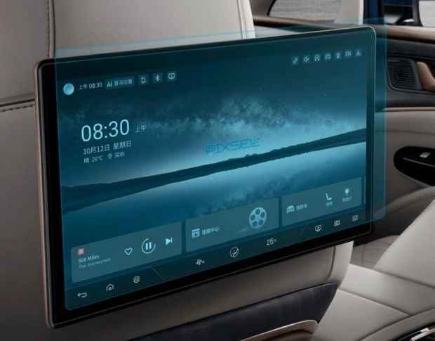 Захисне скло Pixsel на задній монітор DENZA D9 13.7“ 2022 - (гібридне глянець)
