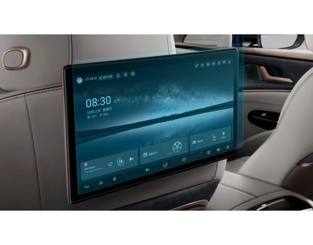 Защитное стекло Pixsel на задний монитор DENZA D9 13.7“ 2022 - (гибридное мат)